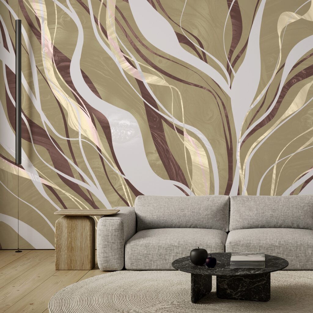 Brązowe i białe wiry