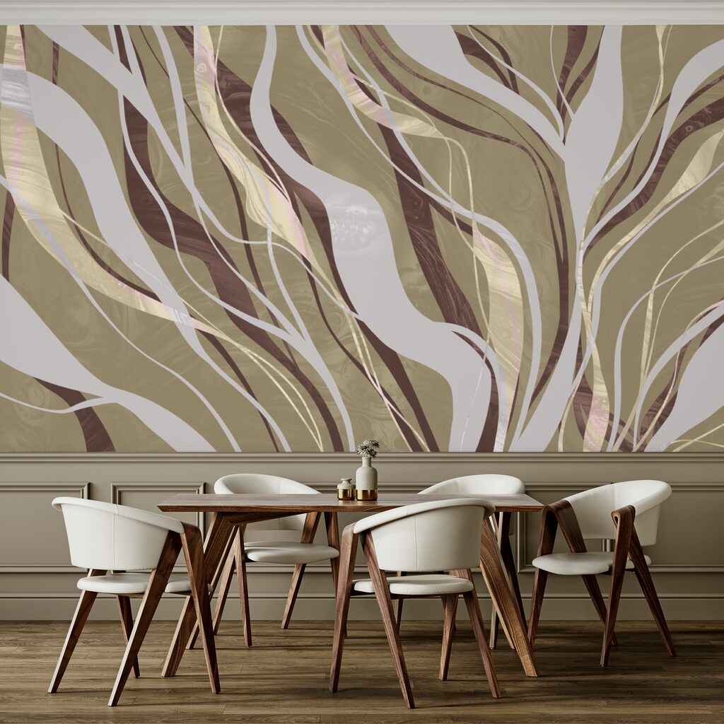 Brązowe i białe wiry