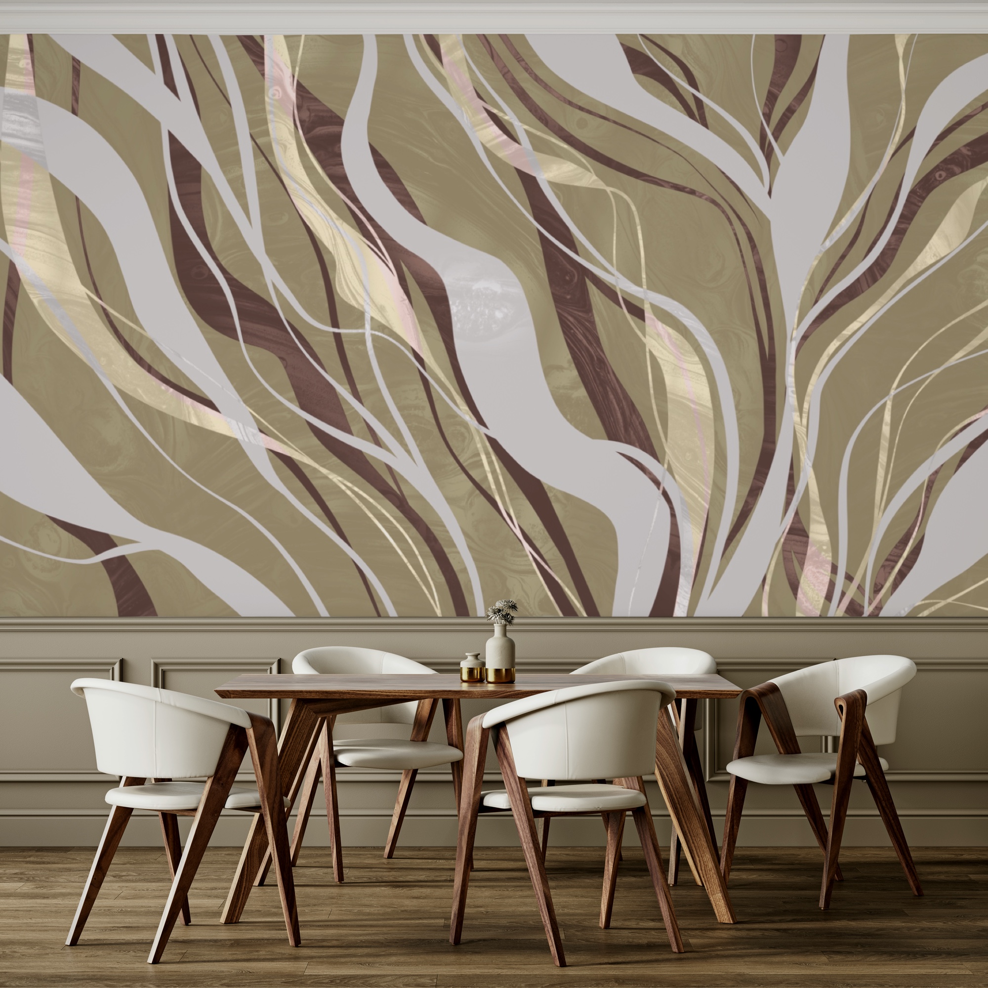 Brązowe i białe wiry