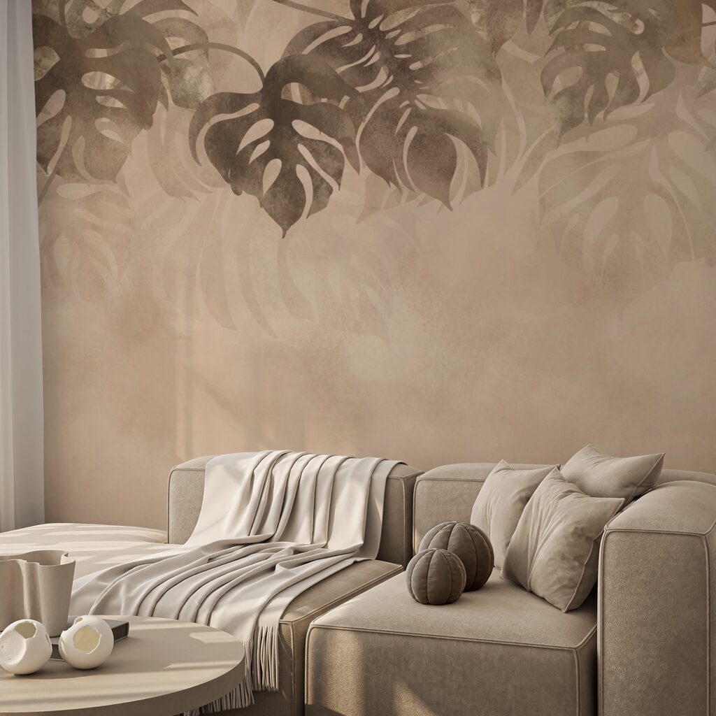 Eleganckie liście na miękkim tle