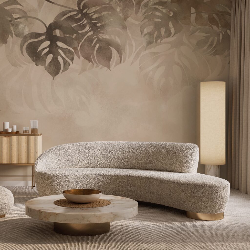 Eleganckie liście na miękkim tle