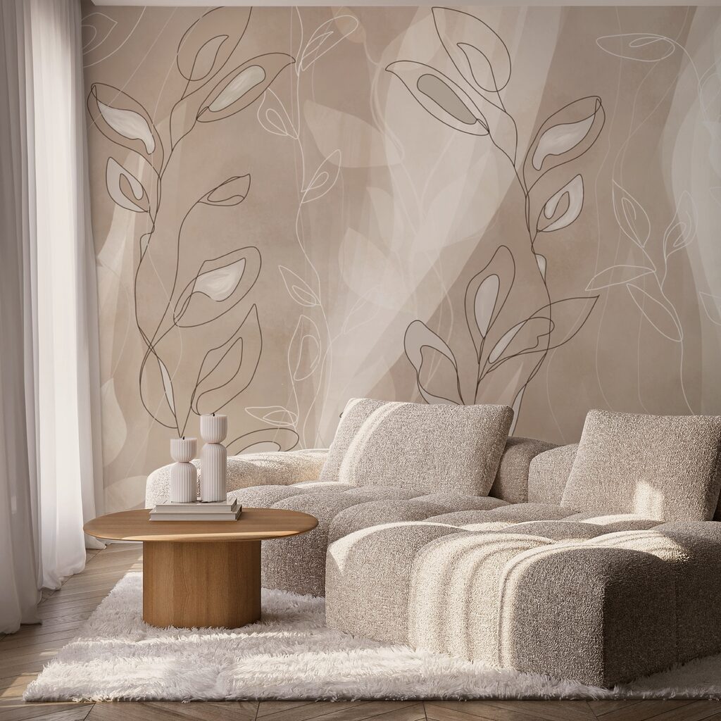 Miękkie linie na delikatnym tle