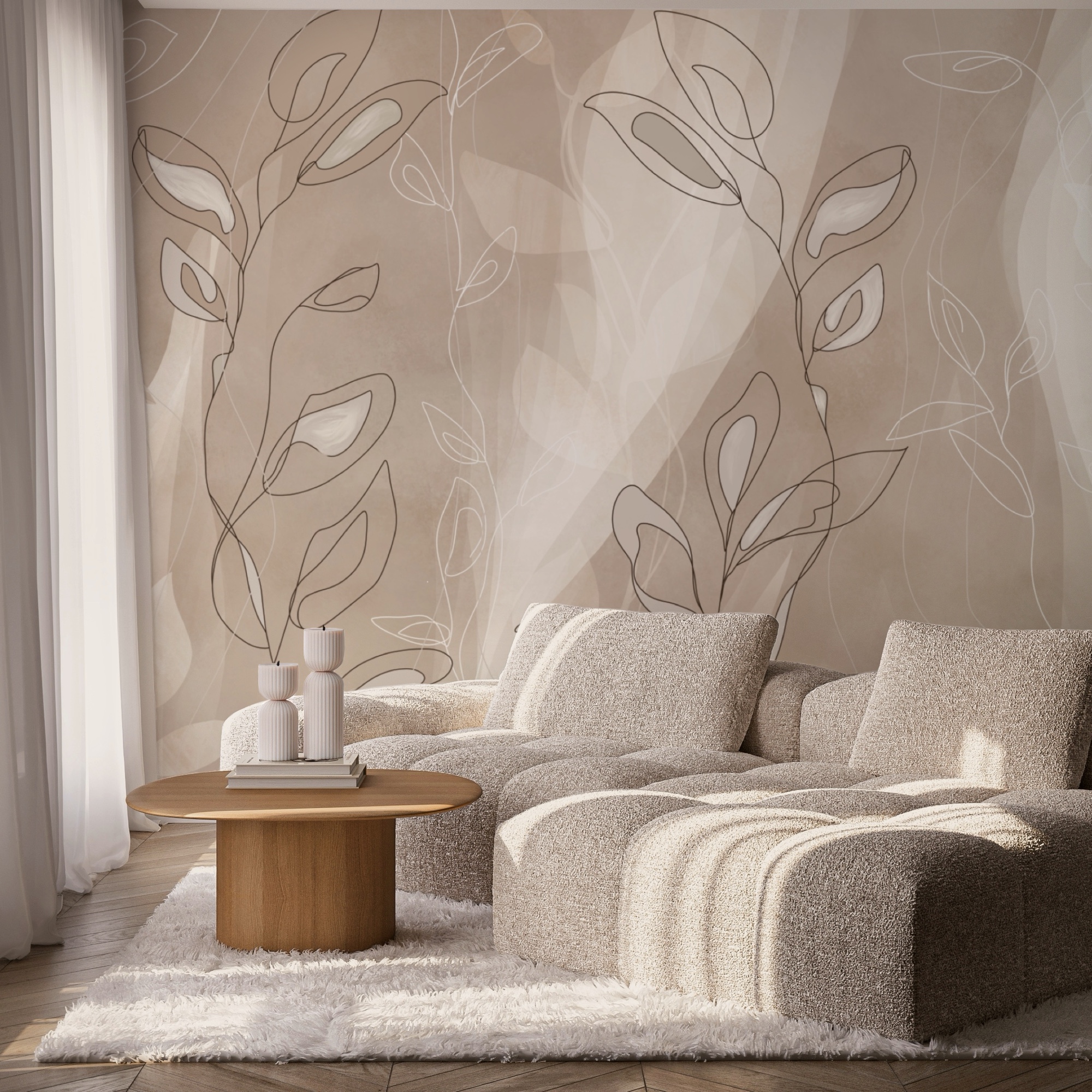 Miękkie linie na delikatnym tle