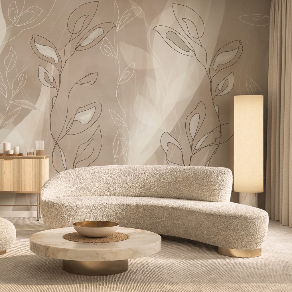 Miękkie linie na delikatnym tle