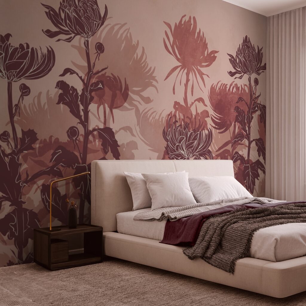 Rysunek kwiatów i liści