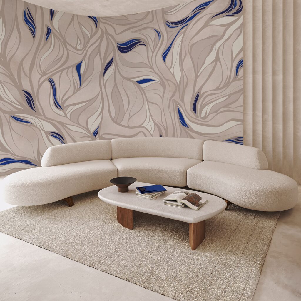 Wzór z niebieskich i białych linii