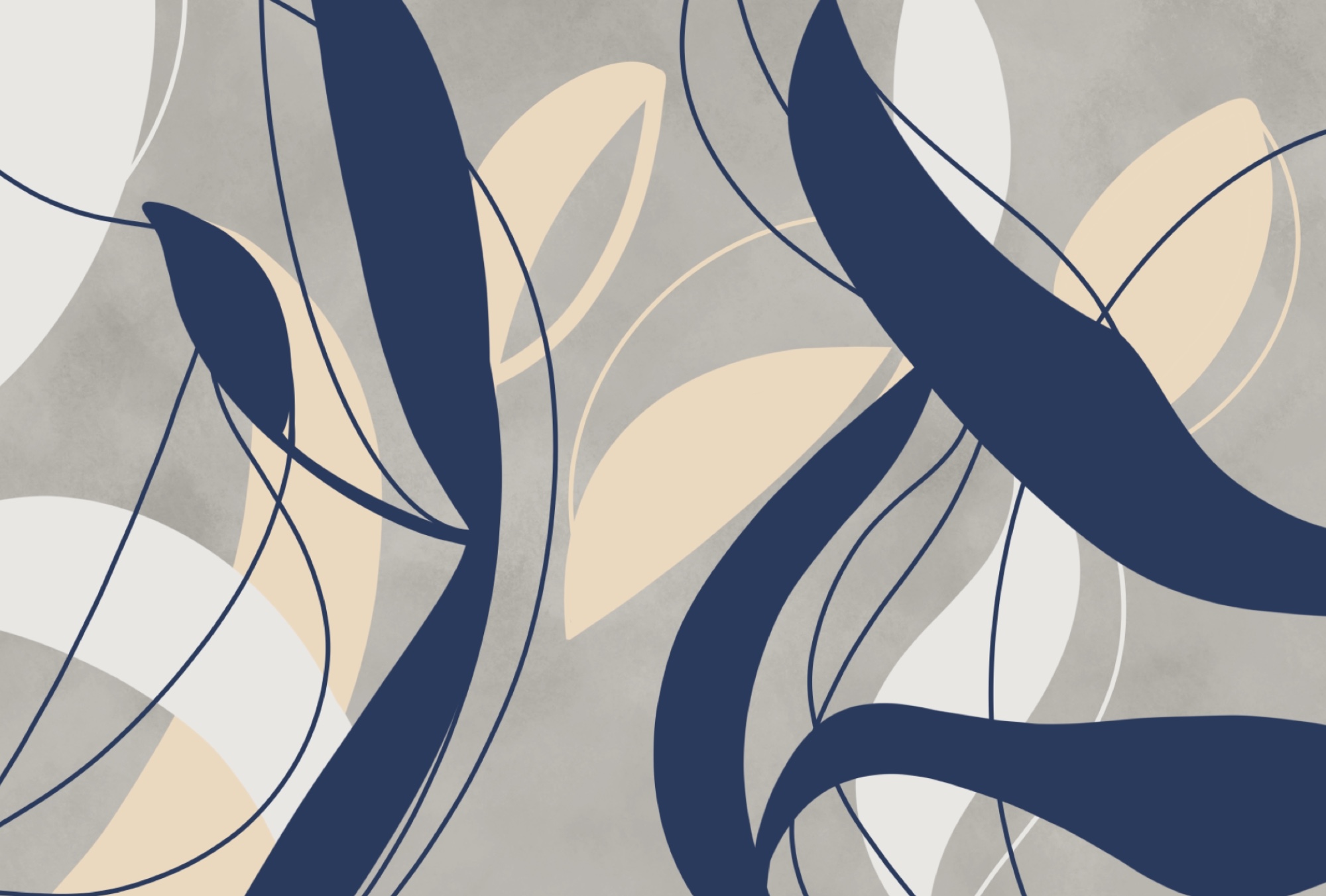 Blue and white swirls on a gray background