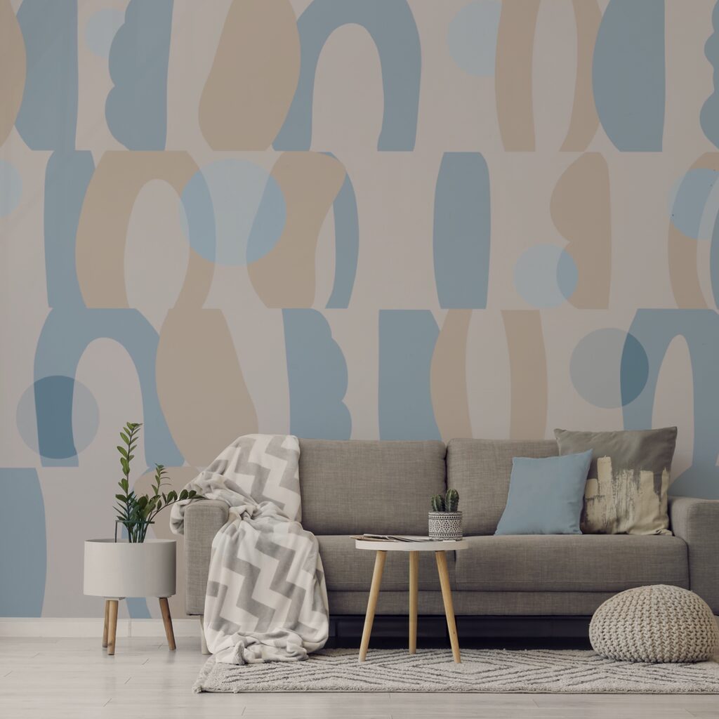 Wzór o różnych kształtach i kolorach