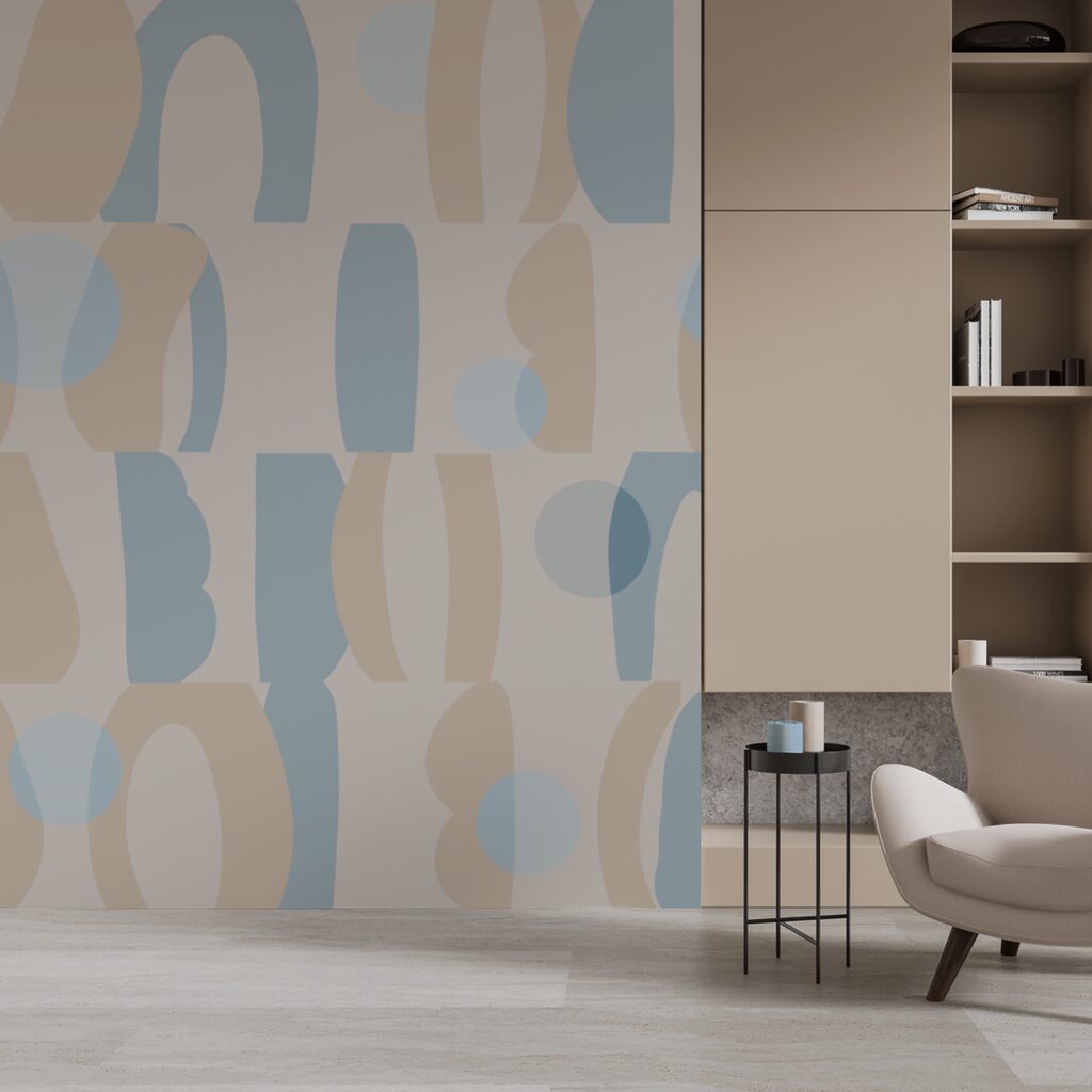 Wzór o różnych kształtach i kolorach