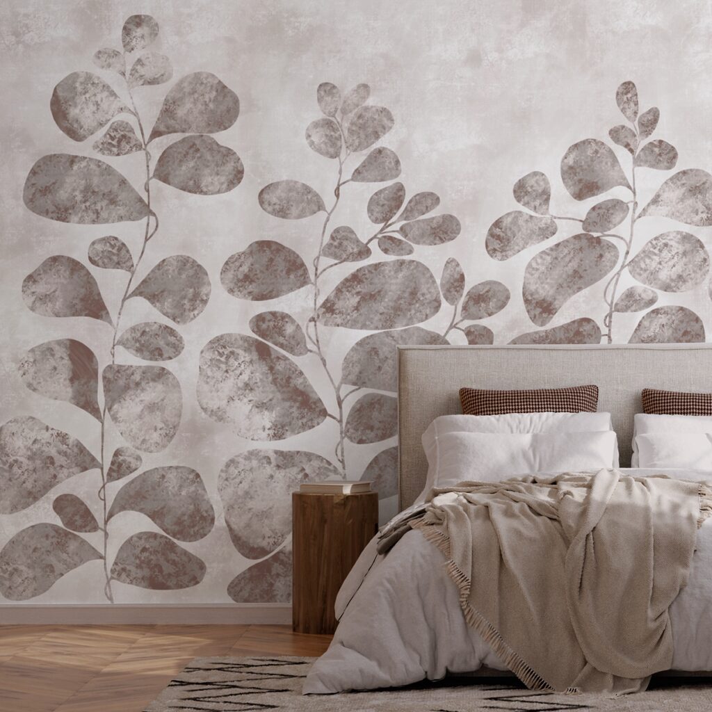 Miękkie liście na stonowanym tle