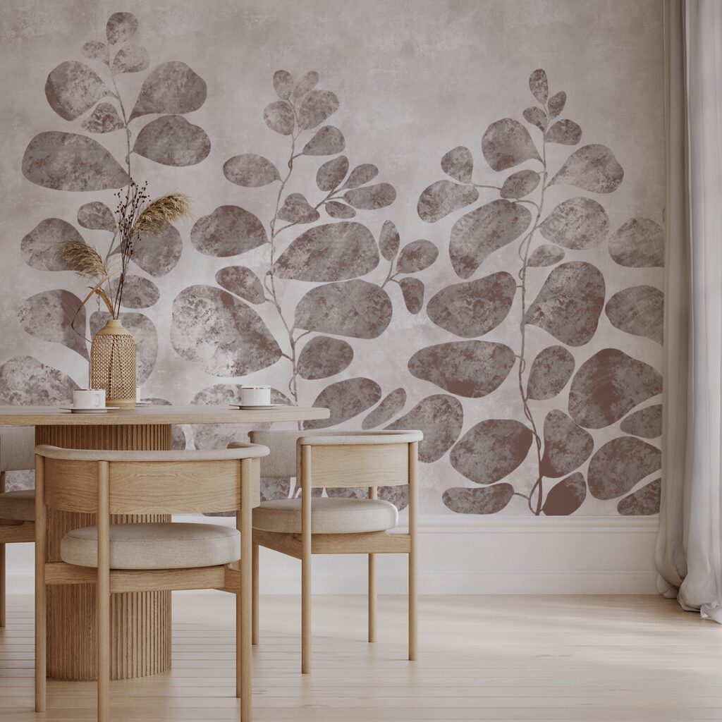 Miękkie liście na stonowanym tle