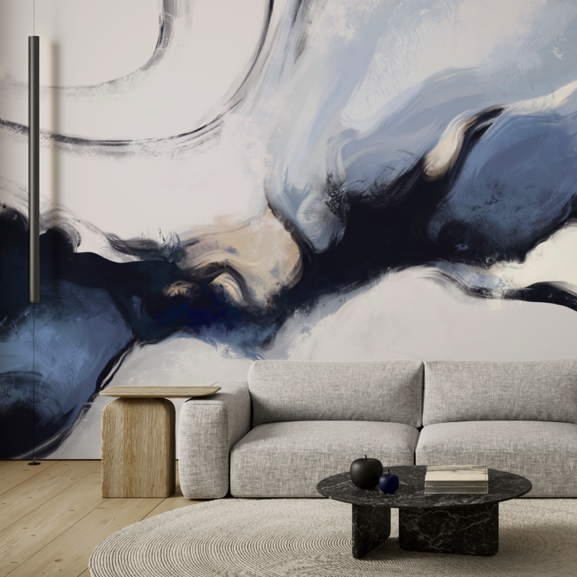 Abstrakcyjne fale w delikatnych odcieniach Abstrakcyjne fale w delikatnych odcieniach