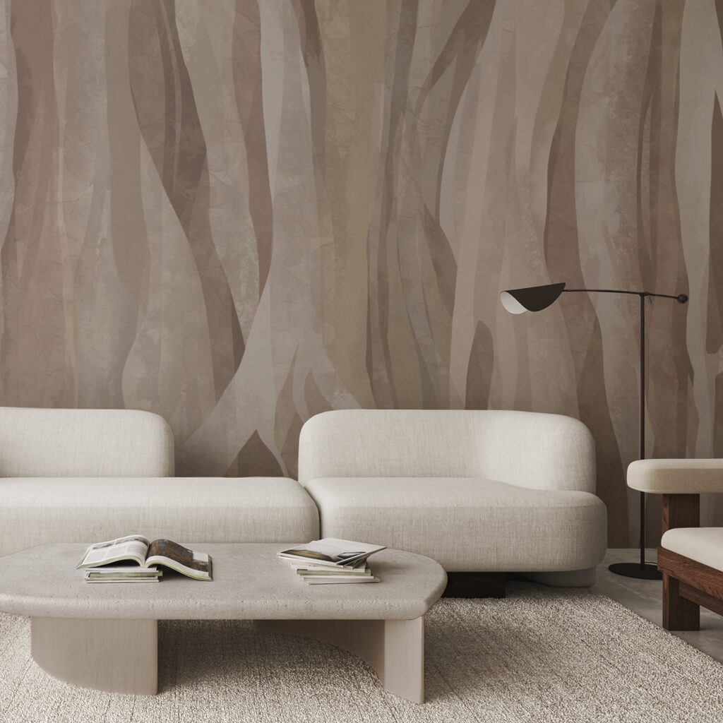 Abstrakcyjne naturalne wzory w delikatnych odcieniach