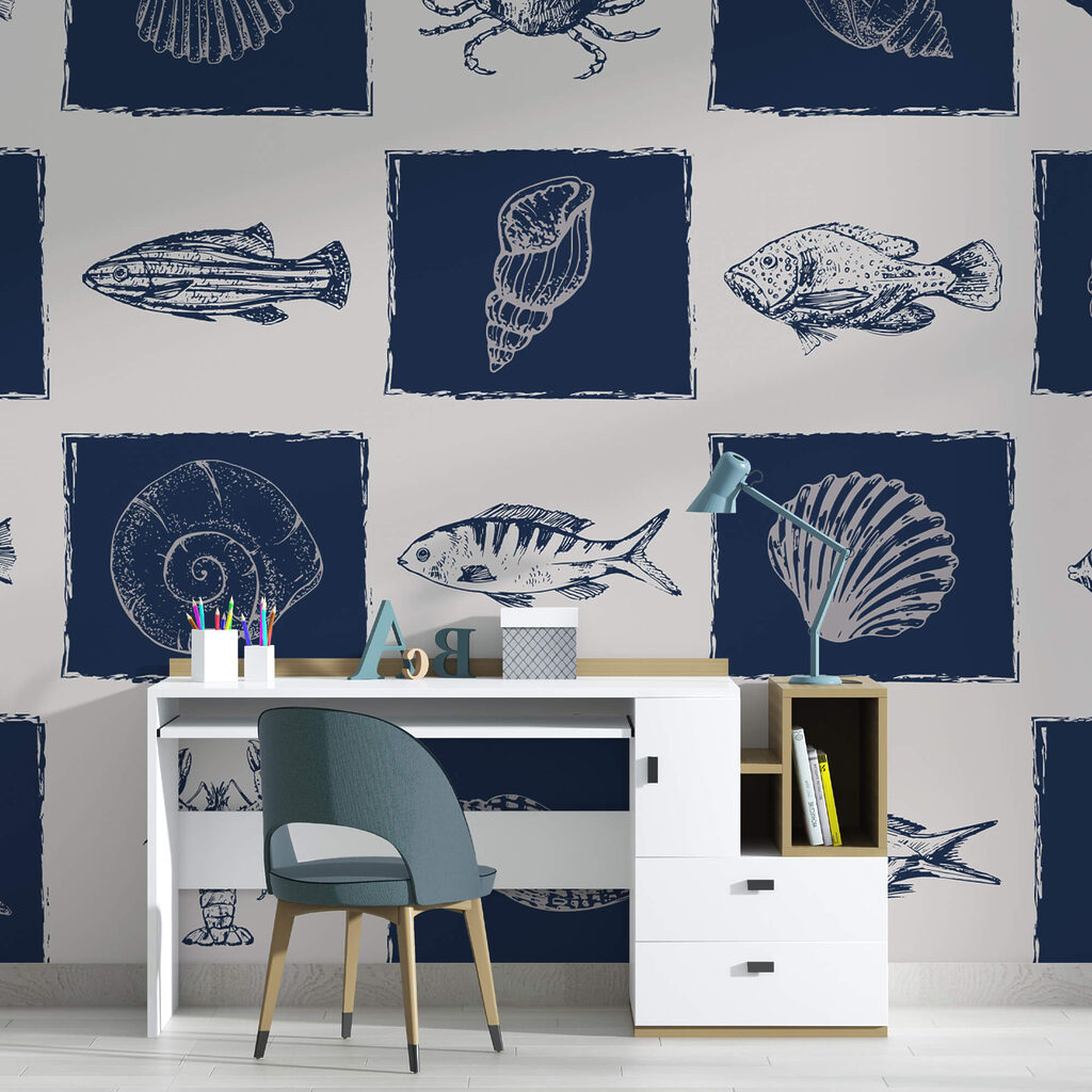 Wzór stworzeń morskich