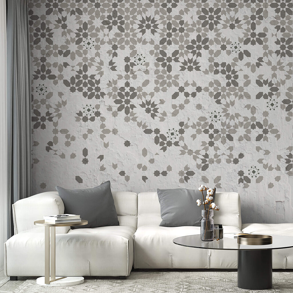 Ściana z wieloma różnymi wzorami