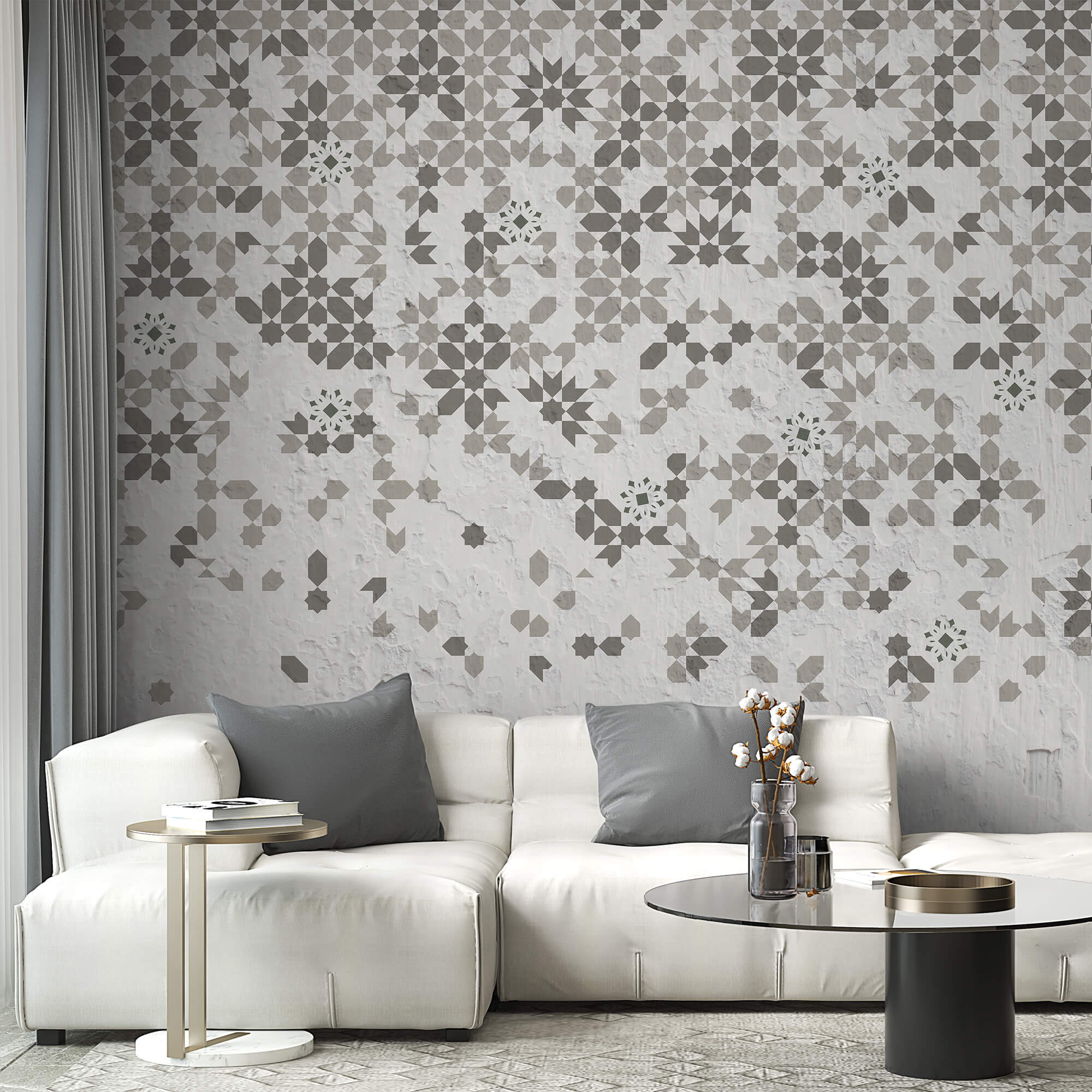 Ściana z wieloma różnymi wzorami