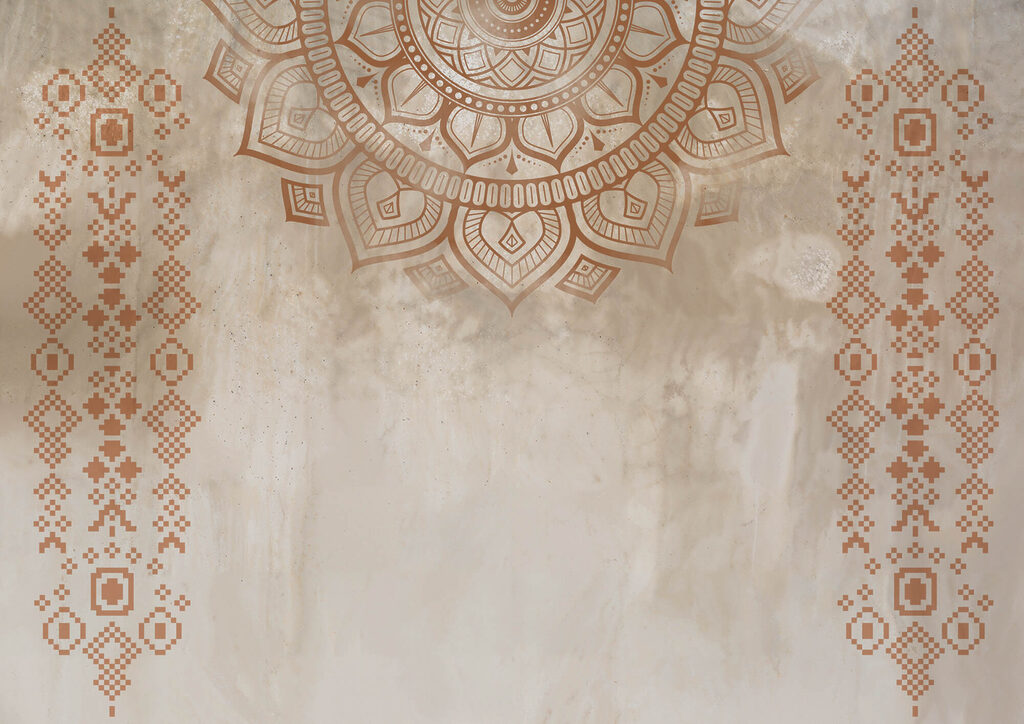 Biało-brązowa mandala Biało-brązowa mandala