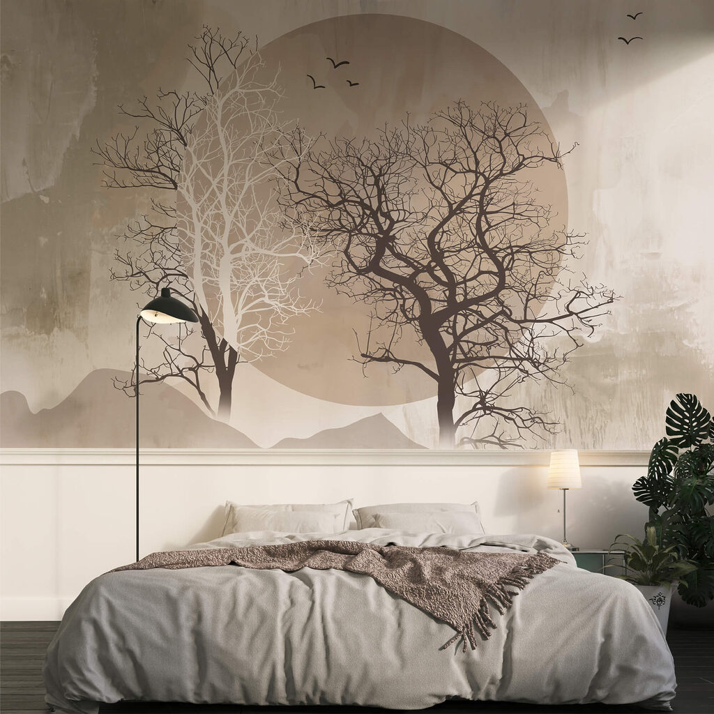 Malowanie drzew i słońca