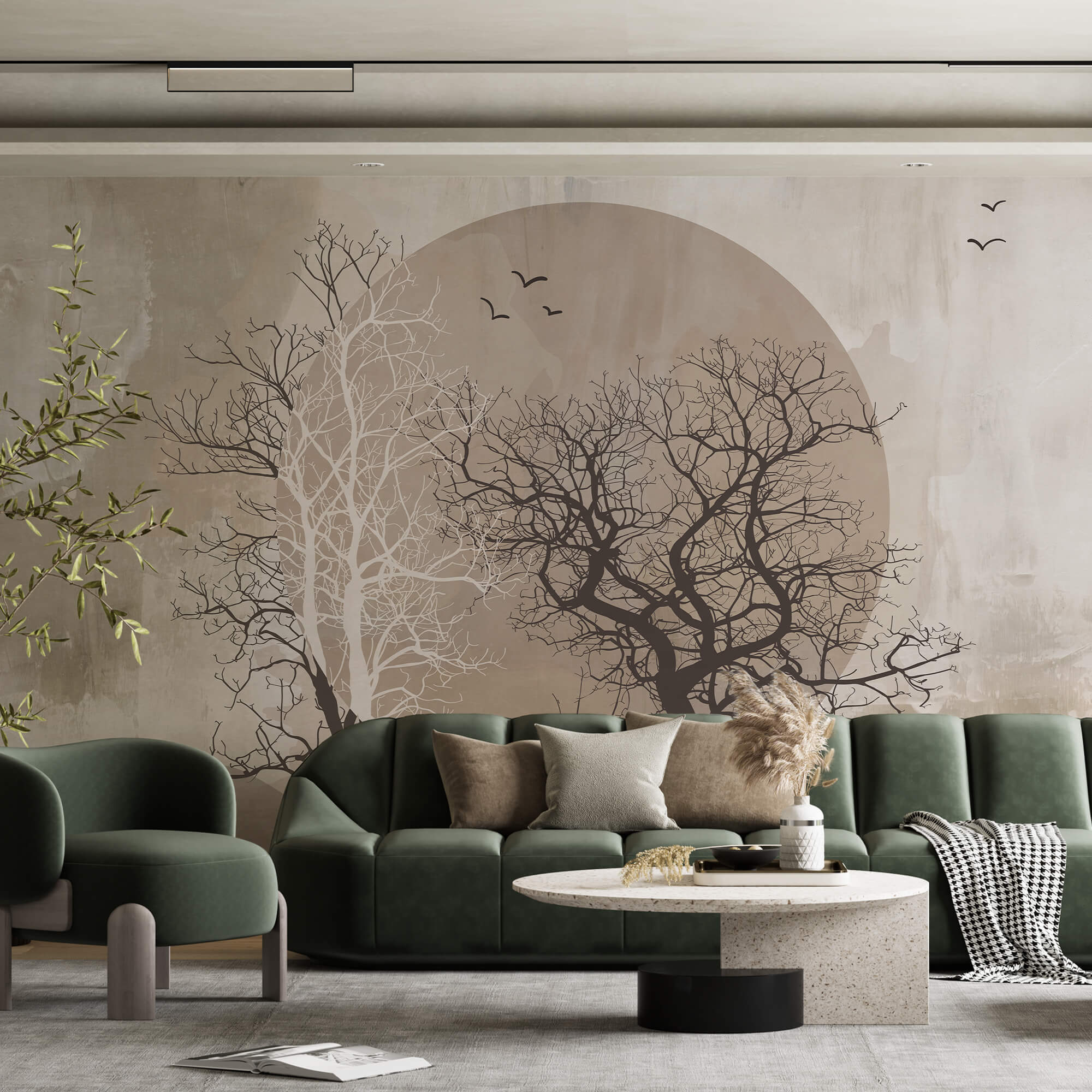 Malowanie drzew i słońca