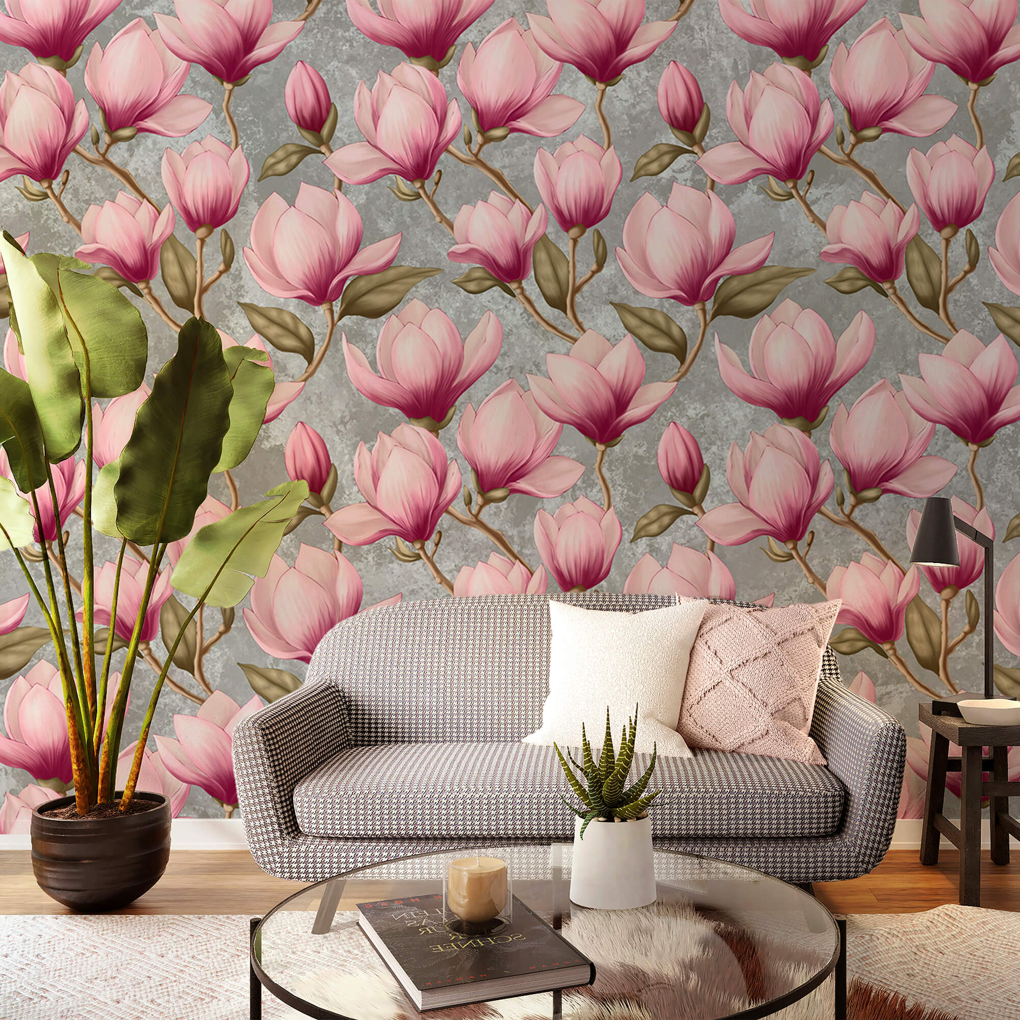 Wzór różowych kwiatów