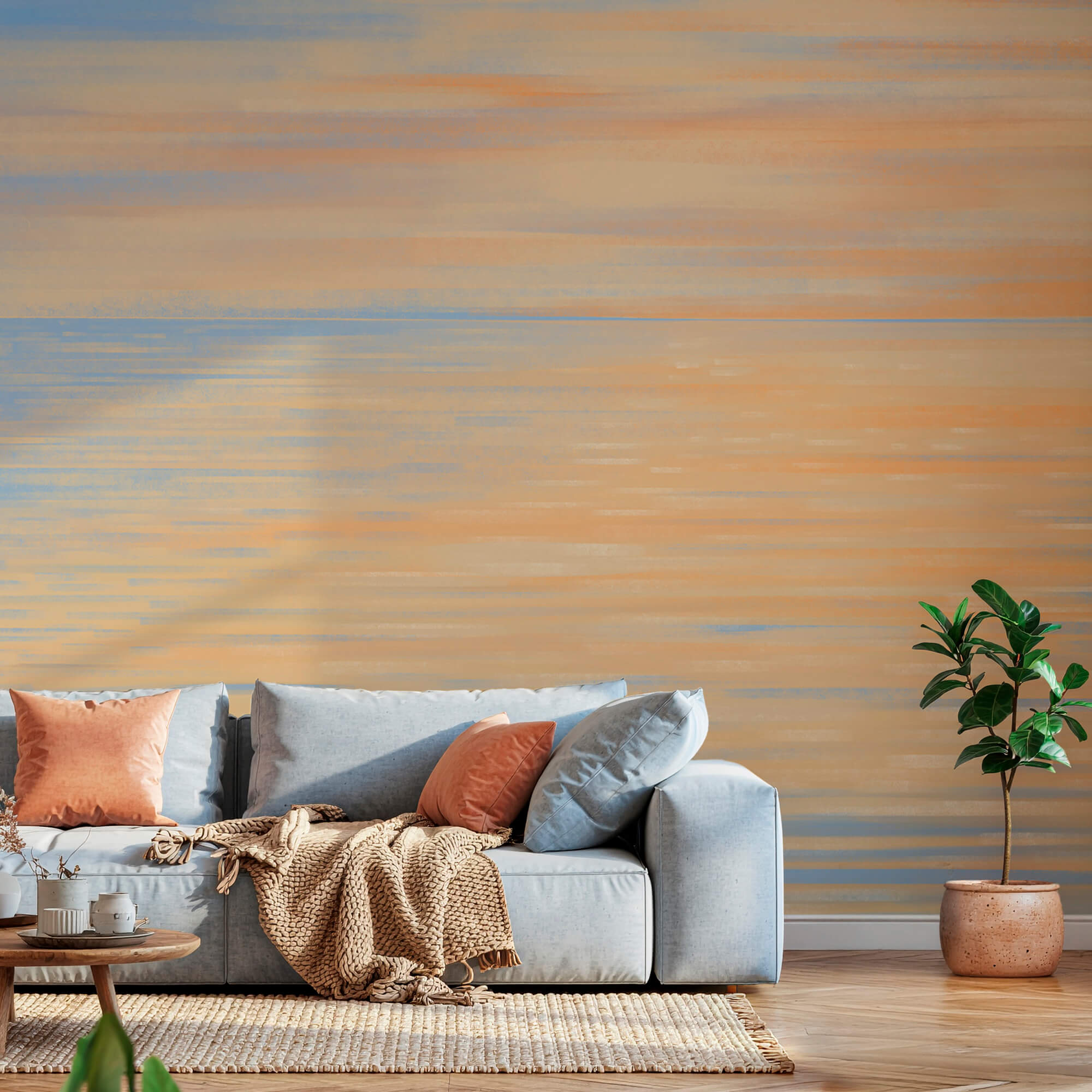 Niebieskie i pomarańczowe niebo