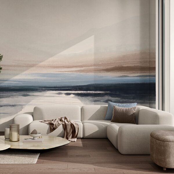 Akwarela przedstawiająca jezioro