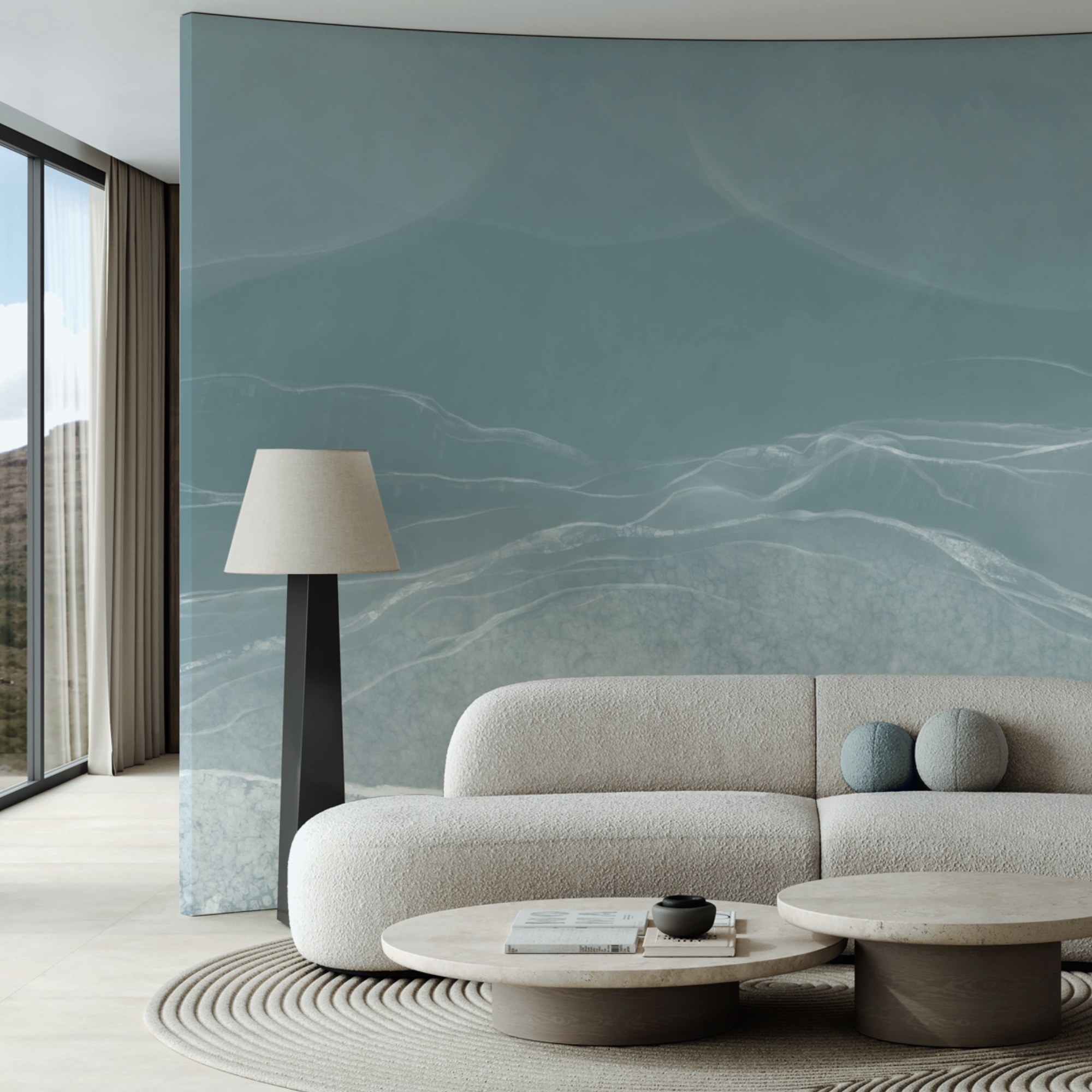 Delikatne fale w stonowanych odcieniach