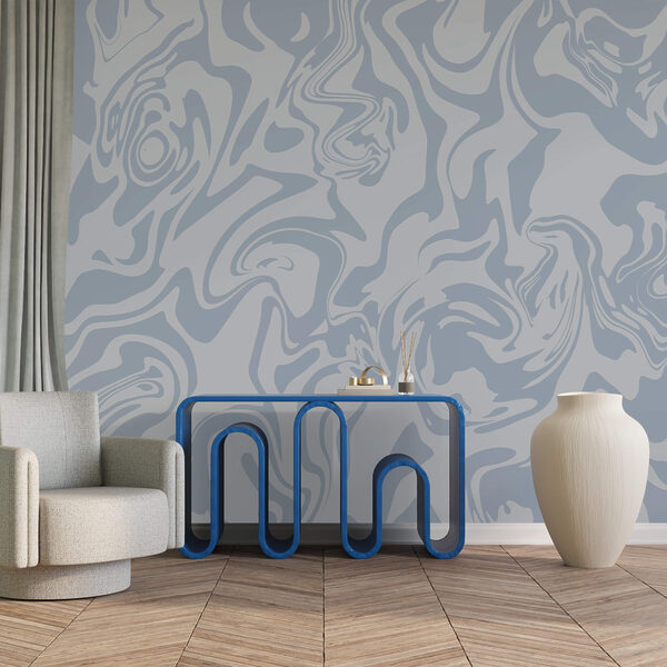 Fale miękkich niebieskich odcieni wirujące