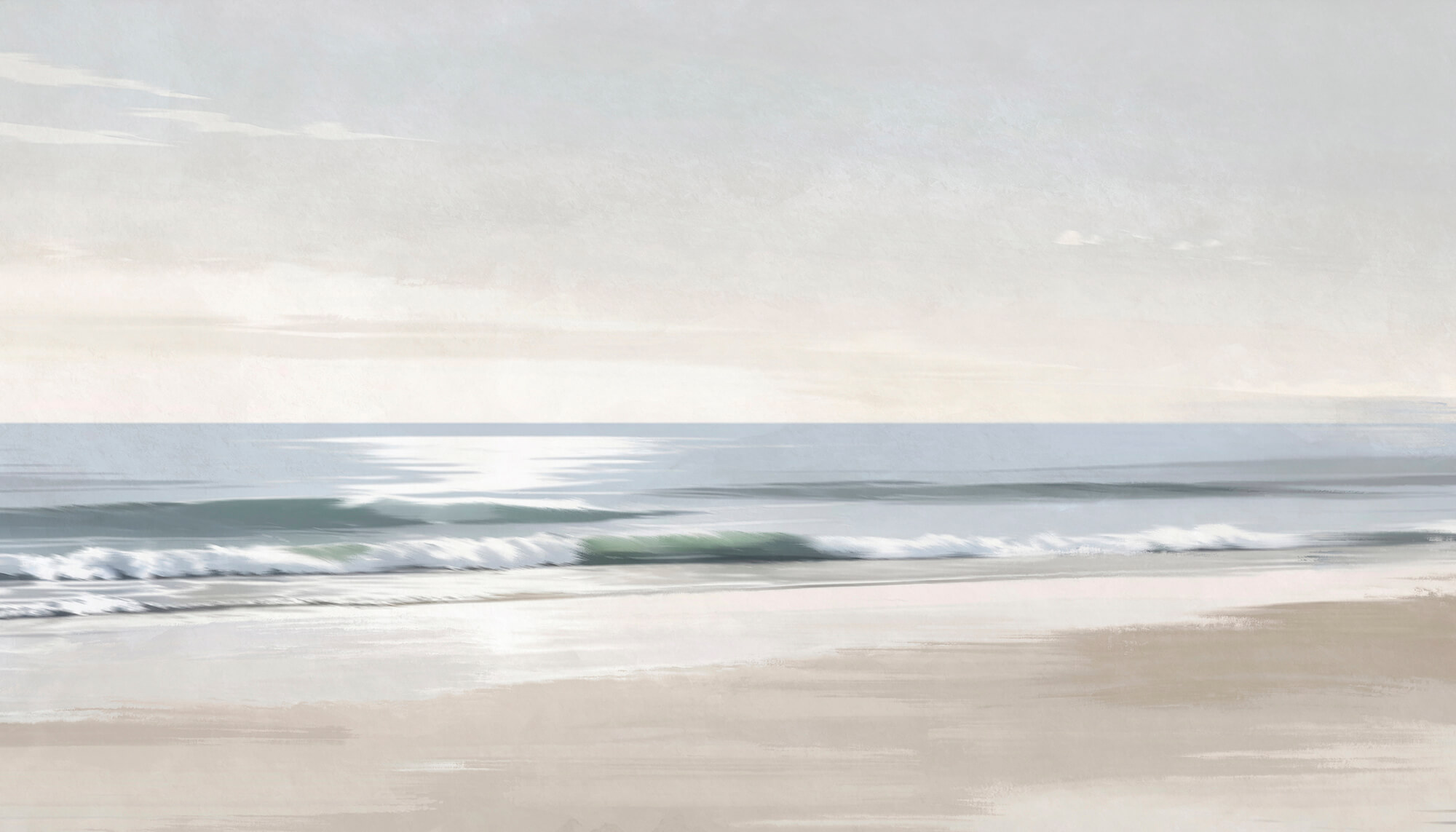 Beach with waves and sand