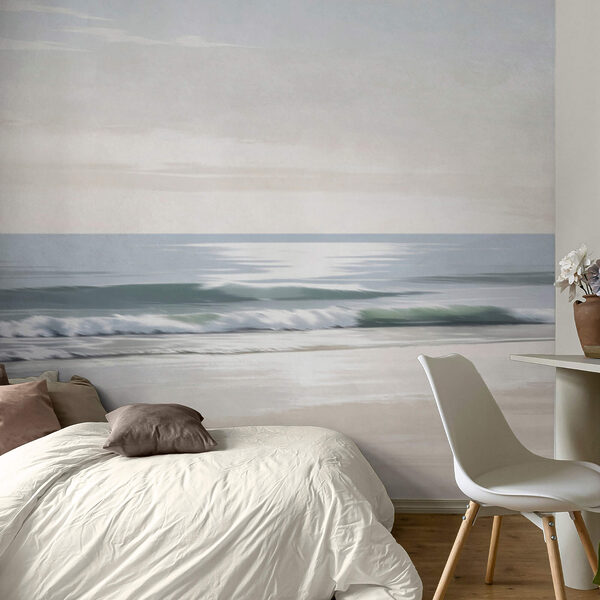 Plaża z falami i piaskiem