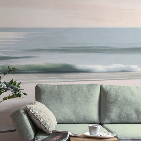 Plaża z falami i piaskiem