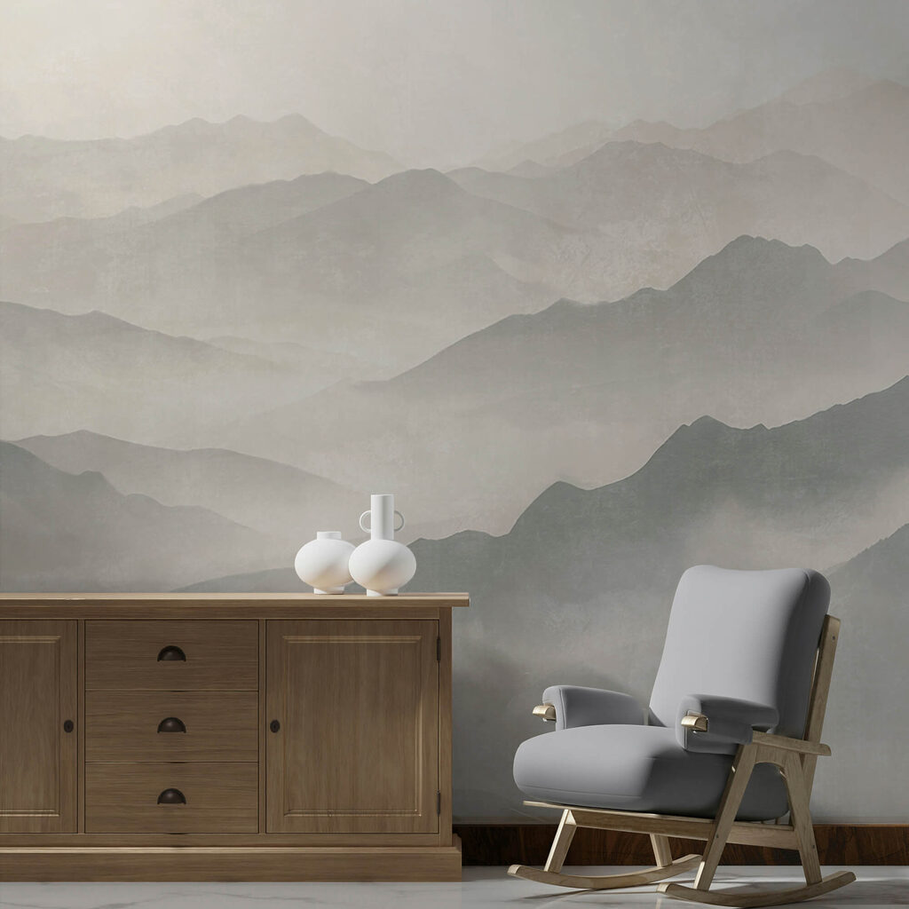 Zamglone pasmo górskie