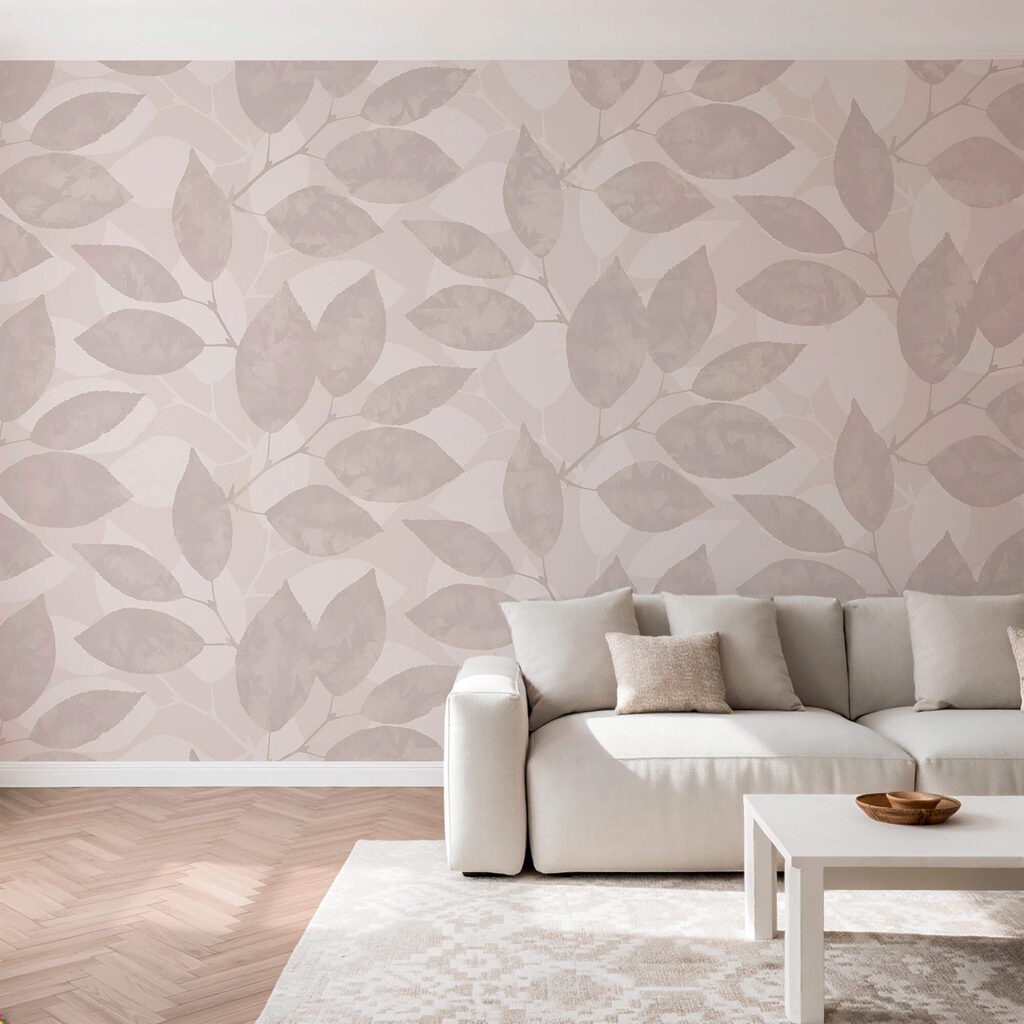 Wzór liści na białym tle