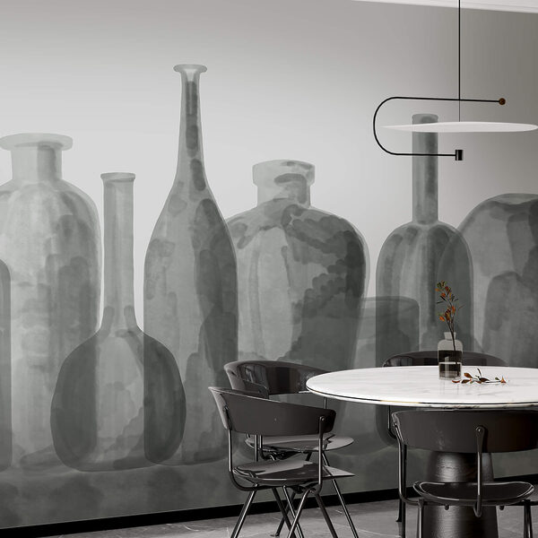 Grupa szklanych butelek