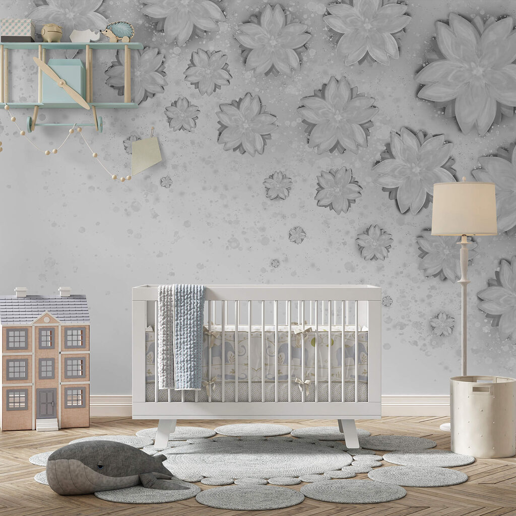 Białe kwiaty na białej powierzchni