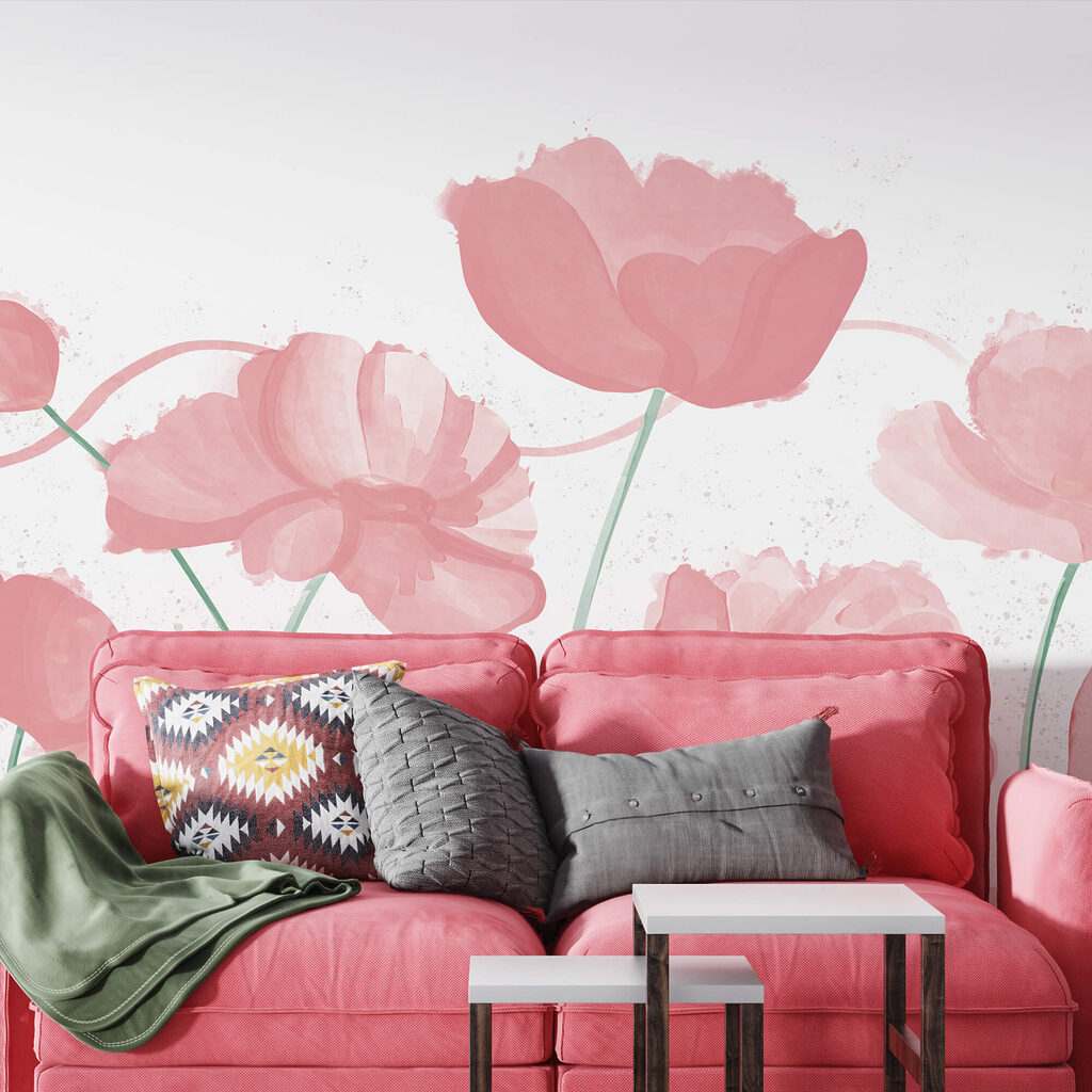 Delikatne różowe kwiaty w łagodnym ruchu