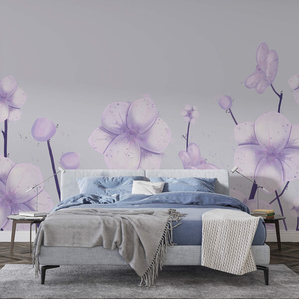 Grupa kwiatów na białym tle