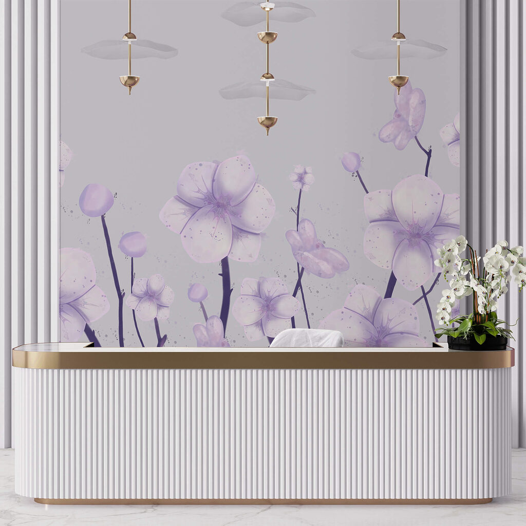 Grupa kwiatów na białym tle