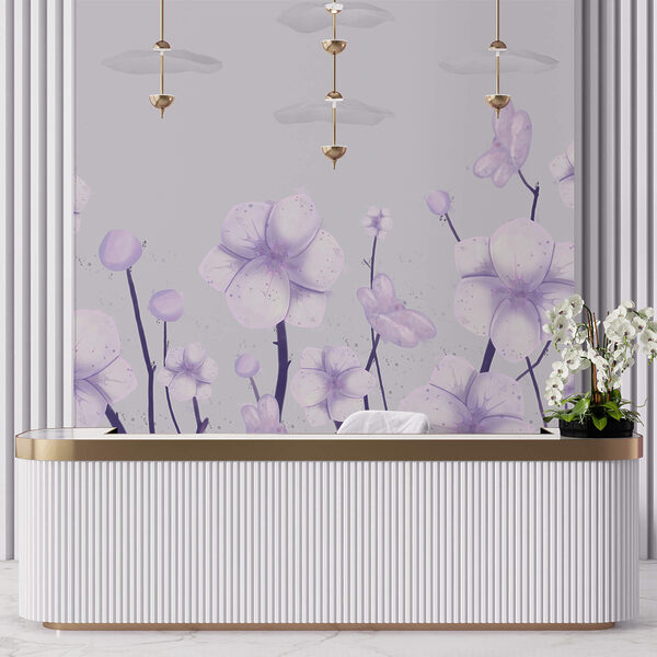 Grupa kwiatów na białym tle