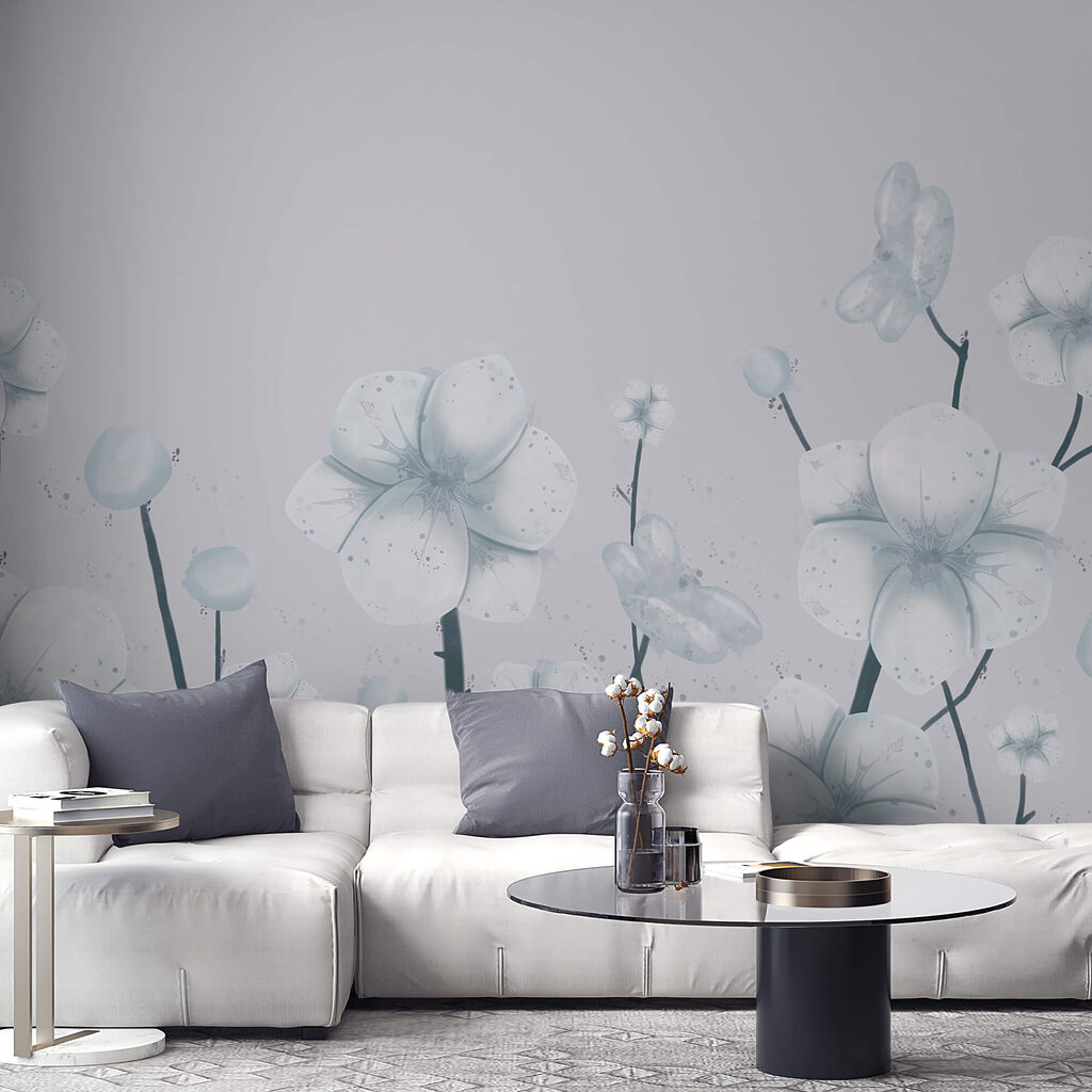 Grupa białych kwiatów