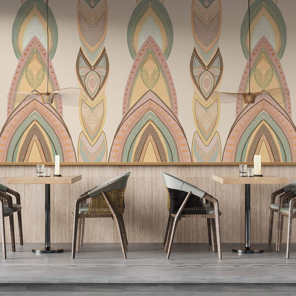 Wzór kolorowych kształtów