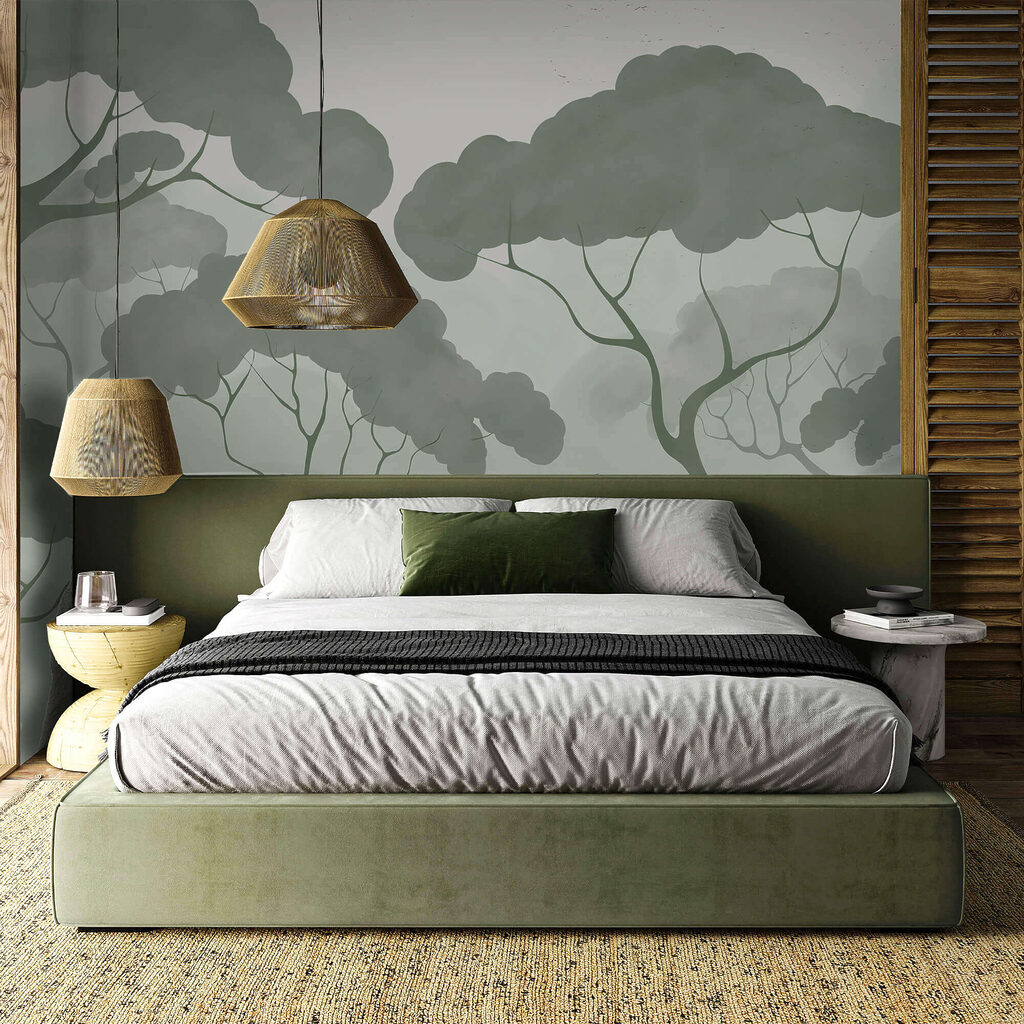 Grupa drzew o zielonych liściach Grupa drzew o zielonych liściach