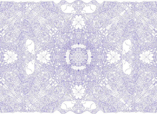 Blue and white pattern