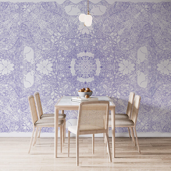 Niebiesko-biały wzór