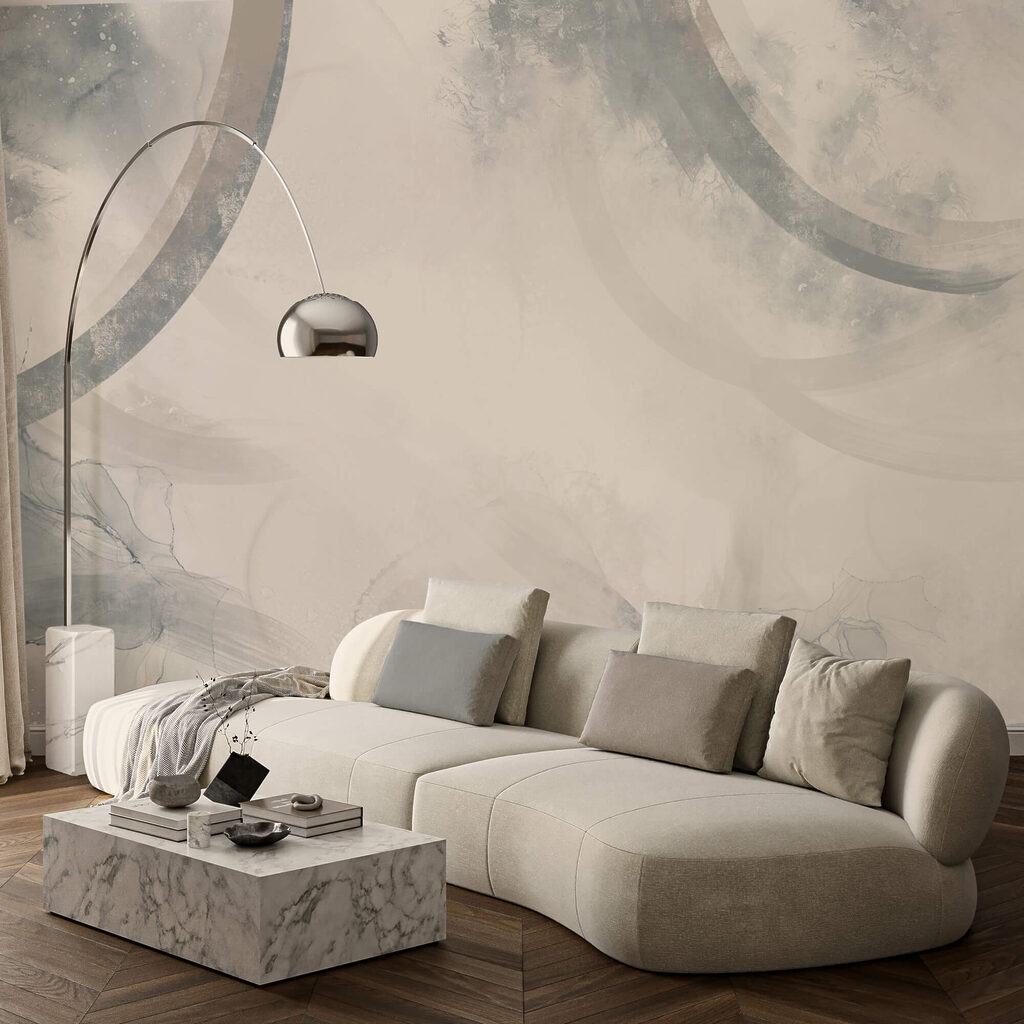 Białe i szare tło z czarnymi i białymi okręgami