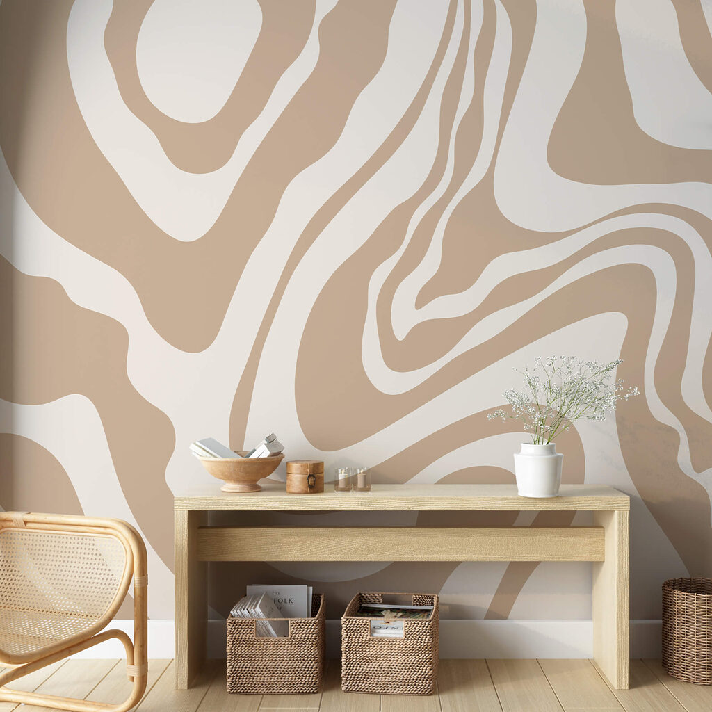 Białe i brązowe zawirowania