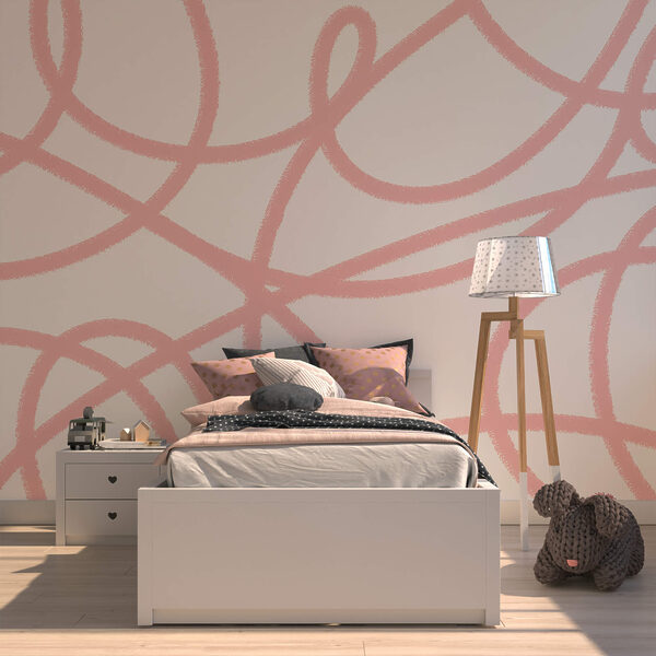 Różowe linie na białym tle