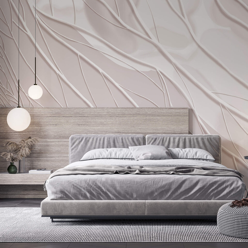 Białe linie na białej powierzchni