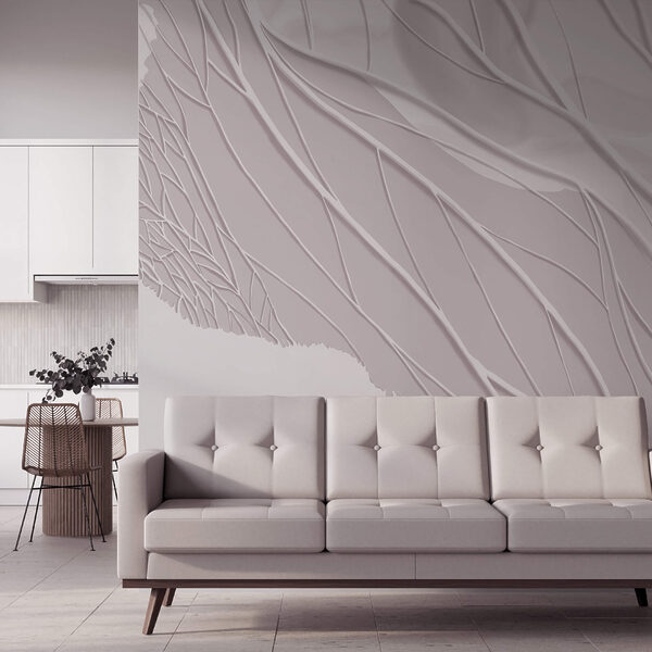 Białe linie na białej powierzchni