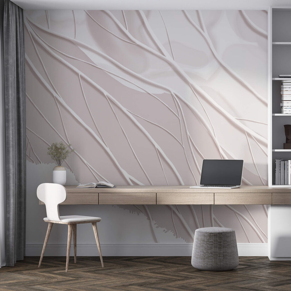 Białe linie na białej powierzchni